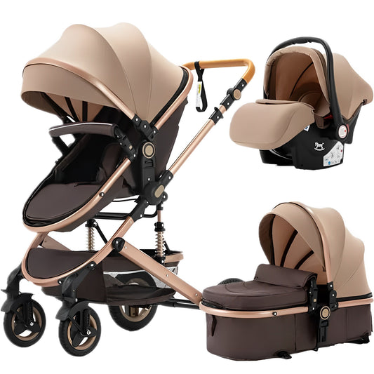 Poussette Bébé Confort 3 en 1, Évolutif de 0 à 3 Ans