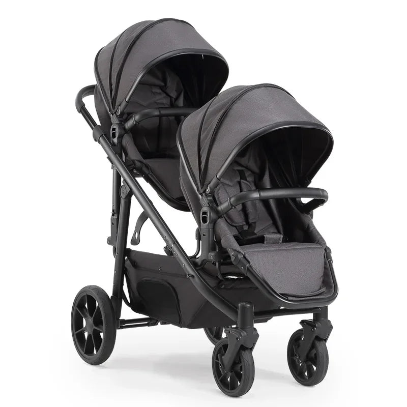 Poussette Double 3 en 1 Évolutive, Confort Bébé de 0 à 3 Ans