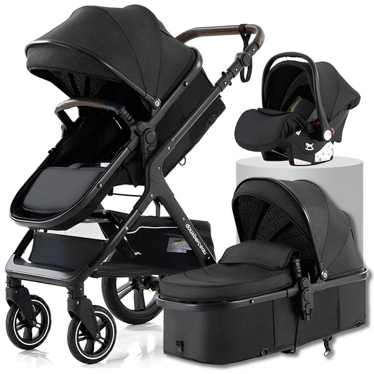 Poussette Bébé Confort 3 en 1, Évolutif de 0 à 3 Ans