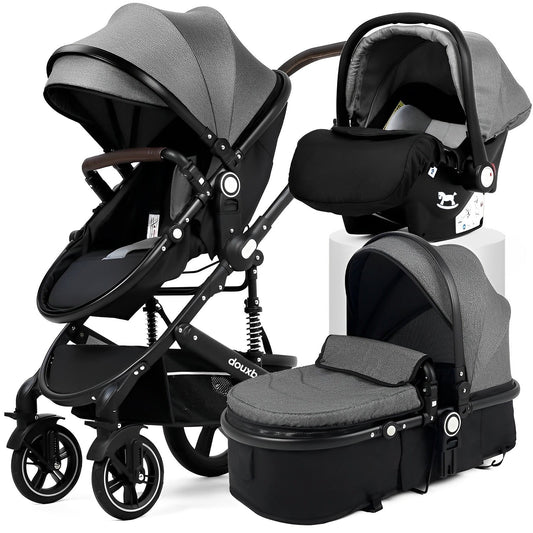 Poussette Bébé Confort 3 en 1, Évolutif de 0 à 3 Ans