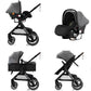 Poussette Bébé Confort 3 en 1, Évolutif de 0 à 3 Ans