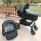 Poussette Bébé Confort 3 en 1, Évolutif de 0 à 3 Ans