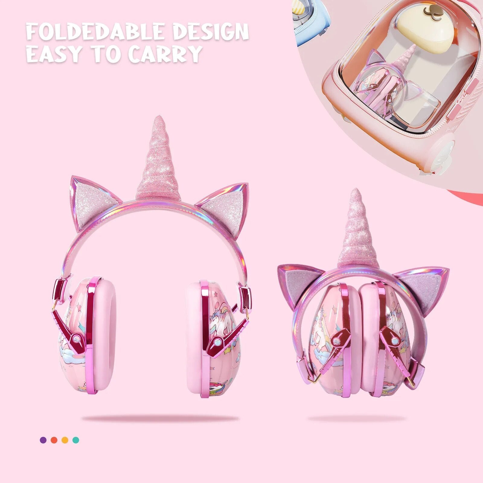 Casque Anti bruit Enfant Licorne Rose : Un Monde Féérique de Silence pour Votre Enfant - Doux Berceau