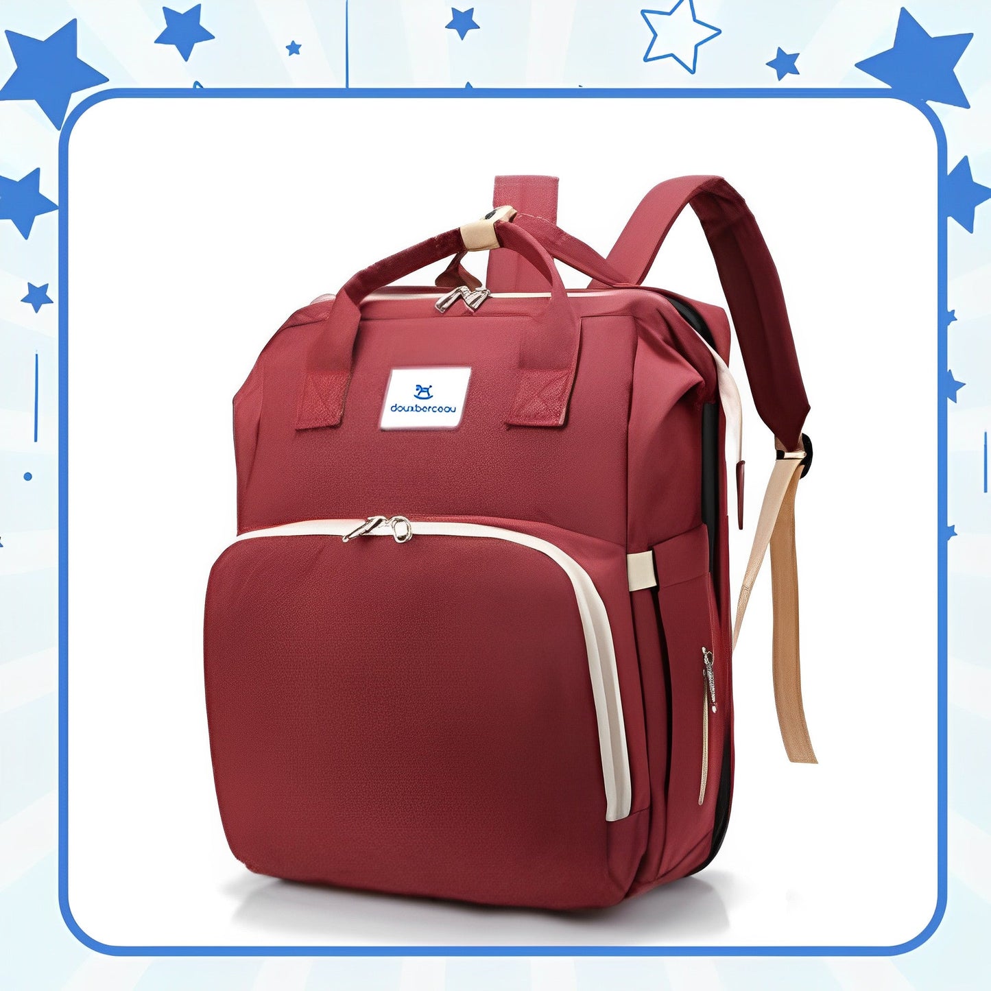 Sac à Langer 3 en 1 : Lit Bébé Portable et Chargeur intégré - Doux Berceau