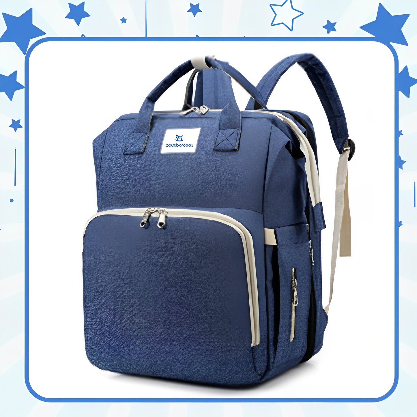 Sac à Langer 3 en 1 : Lit Bébé Portable et Chargeur intégré - Doux Berceau