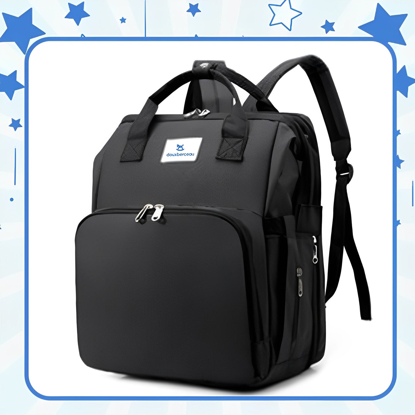 Sac à Langer 3 en 1 : Lit Bébé Portable et Chargeur intégré - Doux Berceau